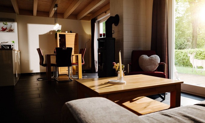 Nordhorn House | Luxury vacation home with sauna, whirlpool bath, wood-burning stove, furnished. Terrace