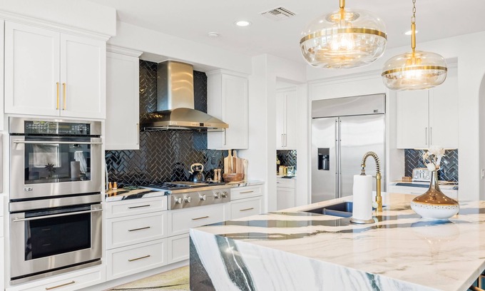 La Costa Oaks South House | Luxury valley-view home with pool, pool spa, grill, fireplaces, and pool table