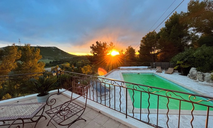 Ventabren Villa | Luxus-hideaway für 7 Pers mit Privatpool und Traumblick im Herzen der Provence