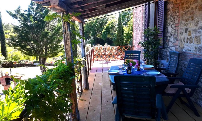 San Gimignano Apartment | Macinella "Sunflower 3" beautiful terrace