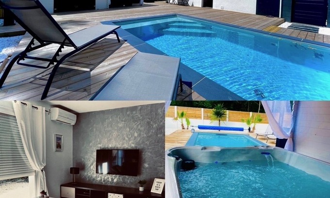 Biscarrosse House | Maison à Biscarrosse au Calme Avec Piscine et Jacuzzi