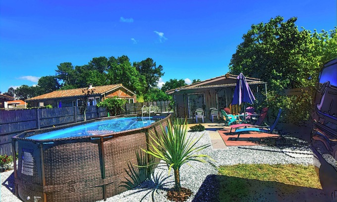 Linxe House | Maison Bois Terrasse BBQ Jardin A 11 KM DE LA Plage 9 KM LAC Leon