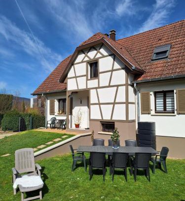 Wintzenheim House | Maison individuelle, 10 minutes de Colmar 4 chambres - 8 personnes - 2 sdb