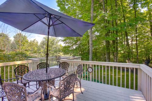 Cedar House | Manor Green Cedar Home with Fire Pit, 3 Mi to Lake!