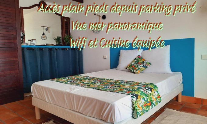 Tartane Apartment | Martinique La Trinité KAZAKASSY Studio plain-pied, fonctionnel et vue mer