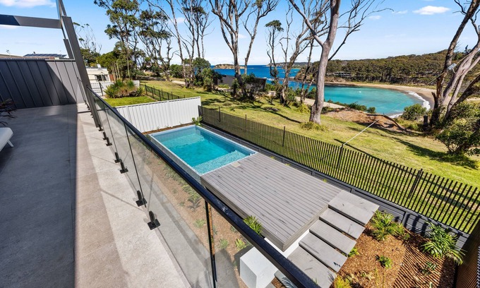 Malua Bay House | McKenzies Beach House - New Home on Beach with Views and Heated Swimming Pool