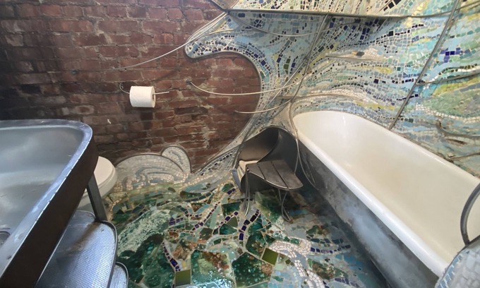 Bushwick Apartment | Metalwork Artist made Master Suite in small brick carriage house