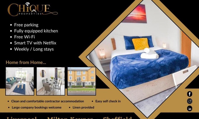 Milton Keynes House | Milton Keynes 5BR Contractor house, families/groups welcome.