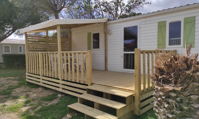Port-la-Nouvelle House | Mobile home E68 5-6 people air-conditioned in the Novela campsite