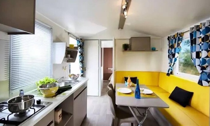 Saint-Paul-de-Vezelin House | Mobilheim 25m2 2 Schlafzimmer mit TV und Klimaanlage 5 Personen