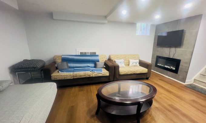 Brampton West House | Modern 1 Bedroom Basement Apartment with Huge Living Area and Private Kitchen