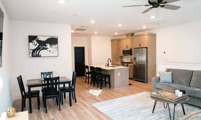 Clovis House | Modern 3-bedroom 2-bath townhome, perfectly balancing comfort and accessibility.