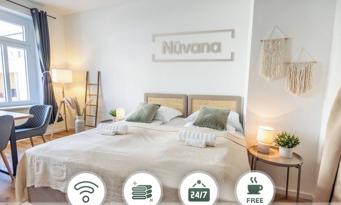Gohlis-Mitte Apartment | Modern 3-Room Apartment with Balcony | Kitchen, WiFi, Bathroom