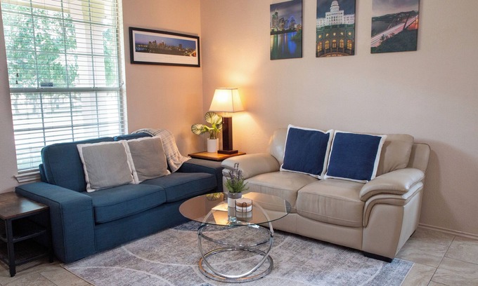 Pflugerville House | Modern 3BR by Park, Sleeps 8, 1Gig Wi-Fi, Garage Parking