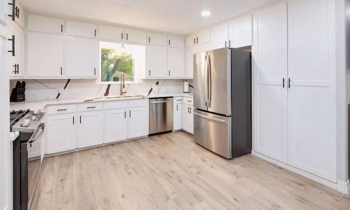 Bryan House | Modern 4BR/3BA Home, Game Room, Yard + Firepit