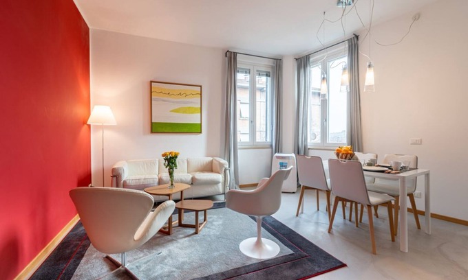 Oltretorrente Apartment | Modern 60 sqm apartment located on the fourth floor of a renovated 30's building without a lift (stairs to access it).The apartment consists of a living room with kitchenette, bedroom and bathroom. The bedroom is inspired by La Chayhana in Uzbekistan, a