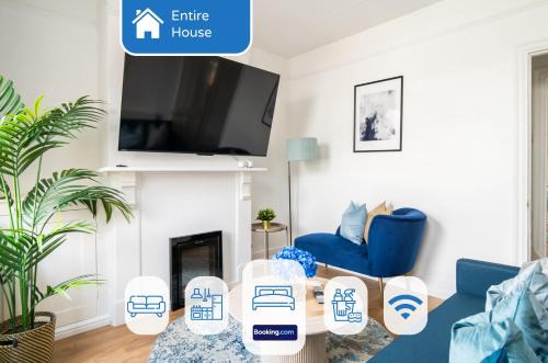 Luton House | Modern House By LiveStay Short Lets & Serviced Accommodation Luton With Private Garden, BBQ & Free WiFi