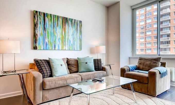 Hudson Exchange Apartment | Modern Jersey City 1BR | Work Desk + Wi-Fi | by GLS