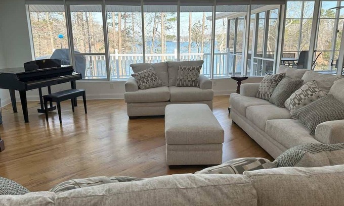 Flowery Branch House | Modern Lakefront Oasis Unwind in Comfort & Style