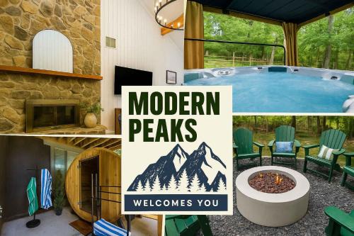 Massanutten House | Modern Peaks Hot Tub Sauna GameTheatre Room