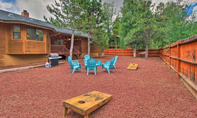 Pinetop House | Modern Pinetop Cabin with Game Area, Deck and Fire Pit
