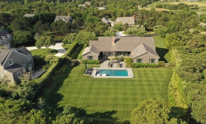 Nantucket House | Modern Polpis Oasis! Private pool with yard and spacious bedrooms.