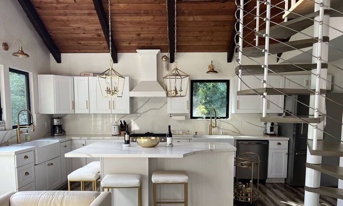 Guerneville Cabin | Modern riverfront cabin in the trees.