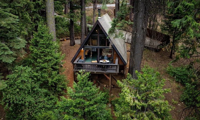 Camp Connell Cabin | Modern Rustic Lofted A-frame+Spacious Deck+Great Views+Central Heat+Wood Stove