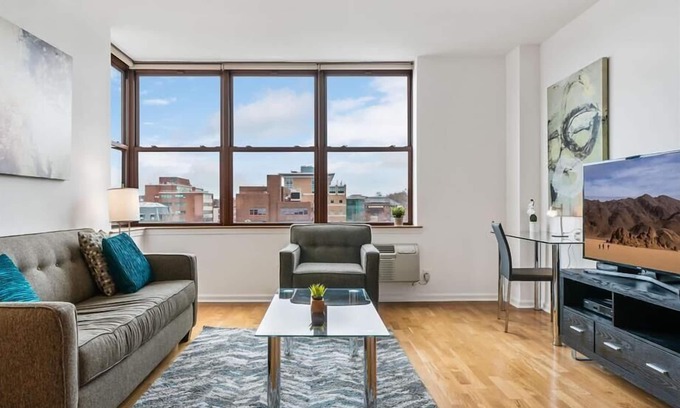 Hoboken Apartment | Modern & Spacious 2BR | Kitchen & Laundry | Perfect for Medical | Hoboken