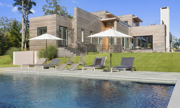 Sagaponack House | Modern-style, clean and sleek home with private pool, open-floor living.