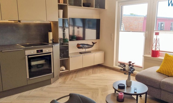 Borkum Apartment | Modern vacation apartment with balcony and comfortable furnishings on Borkum