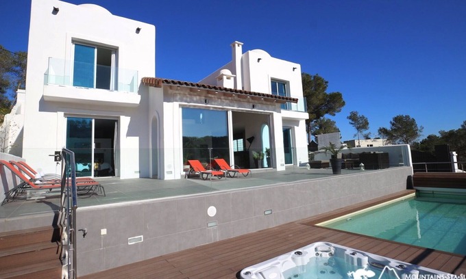 Olivella Villa | Modern Villa Ibiza with A/C, Private Pool and Hut Tub in peaceful location.