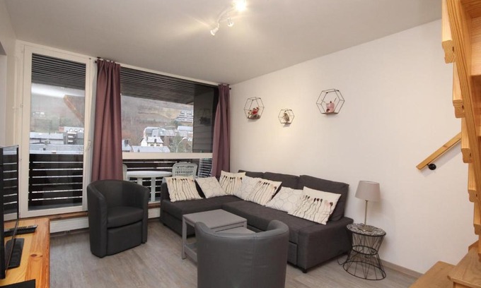 Mont-Dore Apartment | Mont-Dore : Duplex 4P avec Balcon, Garage et Wi-Fi - FR-1-608-3