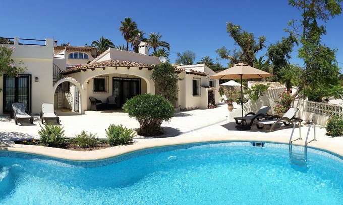 Benimeit Villa | Moraira - Sabatera: beautiful single storey villa sea view and Spanish style kind
