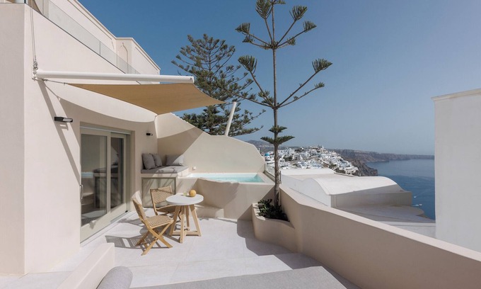 Firostefani Apartment | Morfes 1 Bedroom aprt with Hot Tub and partial Sea View by Caldera Houses