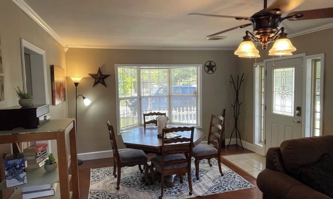 Sunrise Terrace House | Mother Road Manor Downstairs at the Fairgrounds