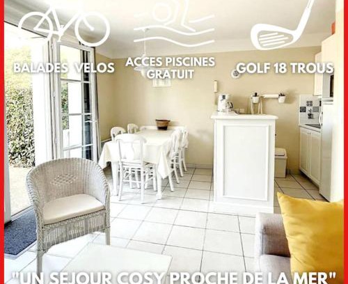 Bourgenay House | "MOULIN VERT RIVAGE" Maison, 6 personnes, au coeur du golf, village vacances, accès piscines gratuit