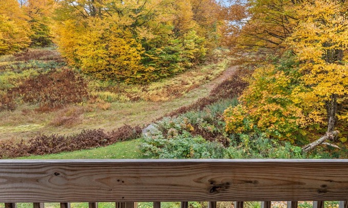 Bolton Valley Condo | Mountain condo balcony views