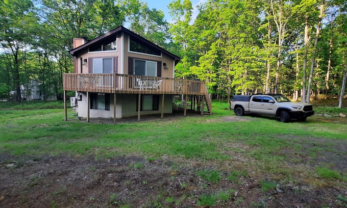 Albrightsville House | Mountain & Lake Chalet in Private Towamensing Trails Lake Community