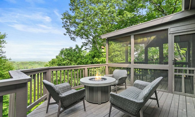 Big Canoe House | Mountain Laurel Lodge in Big Canoe with mountain views and game room!