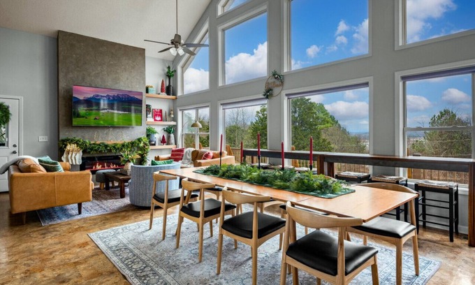 Dandridge House | Mountain View Lake House | Hot Tub, Theater, Pets