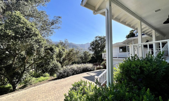 Cielito House | Mountain views. Montecito, Beach, Santa Barbara, large home. Separate Studio.