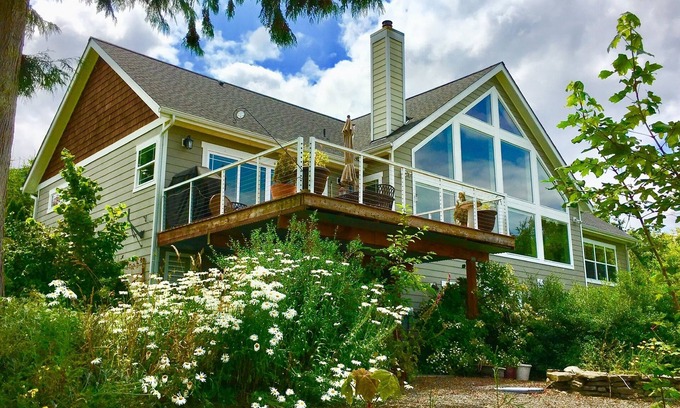 Port Angeles House | Mt. Pleasant Garden View Main Ranch House with Panoramic Saltwater Views of BC
