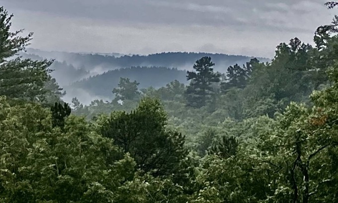 Clarkesville House | Mtn Views, Creek, and Trails on PRIVATE 7+ Acres