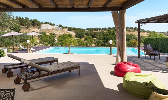 Casale Modica Villa | My Rental Homes - Villa Almond with salted-water swimming pool and huge terraces