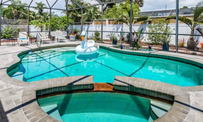 Palm River Estates House | Naples Dream Heated Pool, Hot Tub, Bikes close to beach!