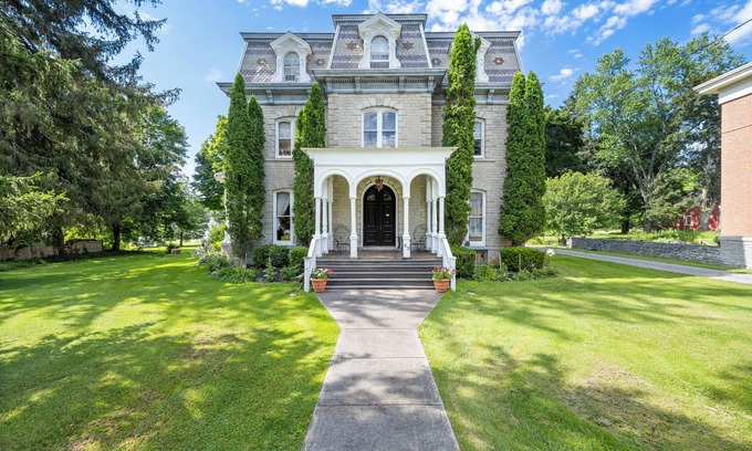 Cherry Valley Bed & Breakfast | Near Cooperstown–10-BR Mansion for Baseball Groups w/Daily Breakfast & 2 Dinners