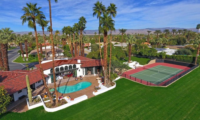 Indian Wells House | New 2 Acre Private Estate - Tennis Court, Pool/Spa, Orchards, Amazing Mtn Views