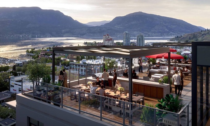 Cultural District Condo | NEW 2-bedroom condo in Downtown Kelowna with LAKE views & 25th FL access