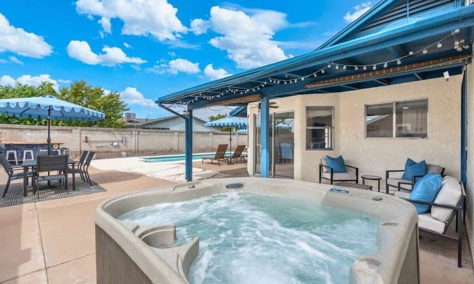 East Mesa House | *NEW* Backyard Oasis! Heated Pool, Spa, Mini Golf!